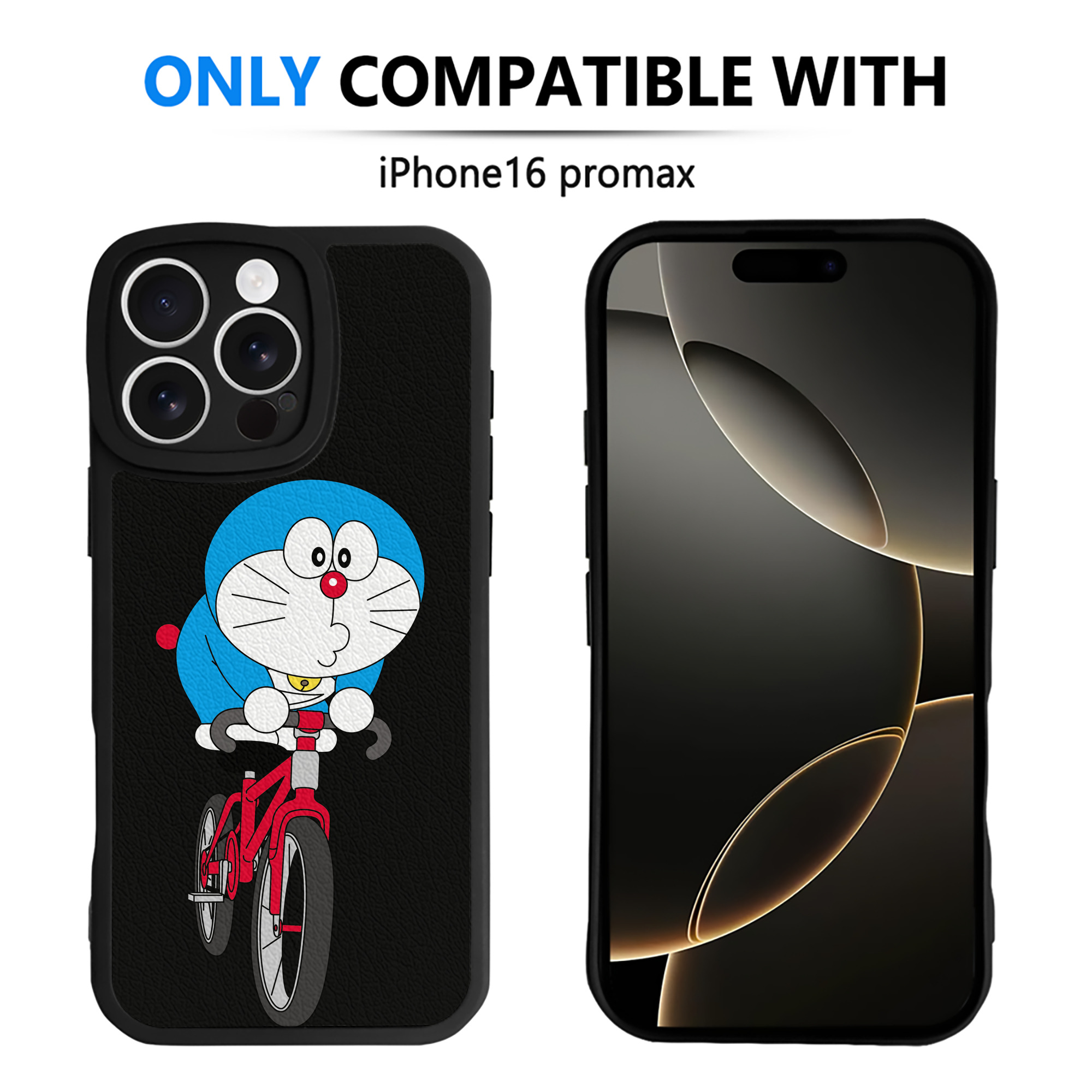 （画像用） ドラえもん Doraemon 【iPhone 16シリーズ対応】シリコンスマホケース（レザー調） 材質：シリコン